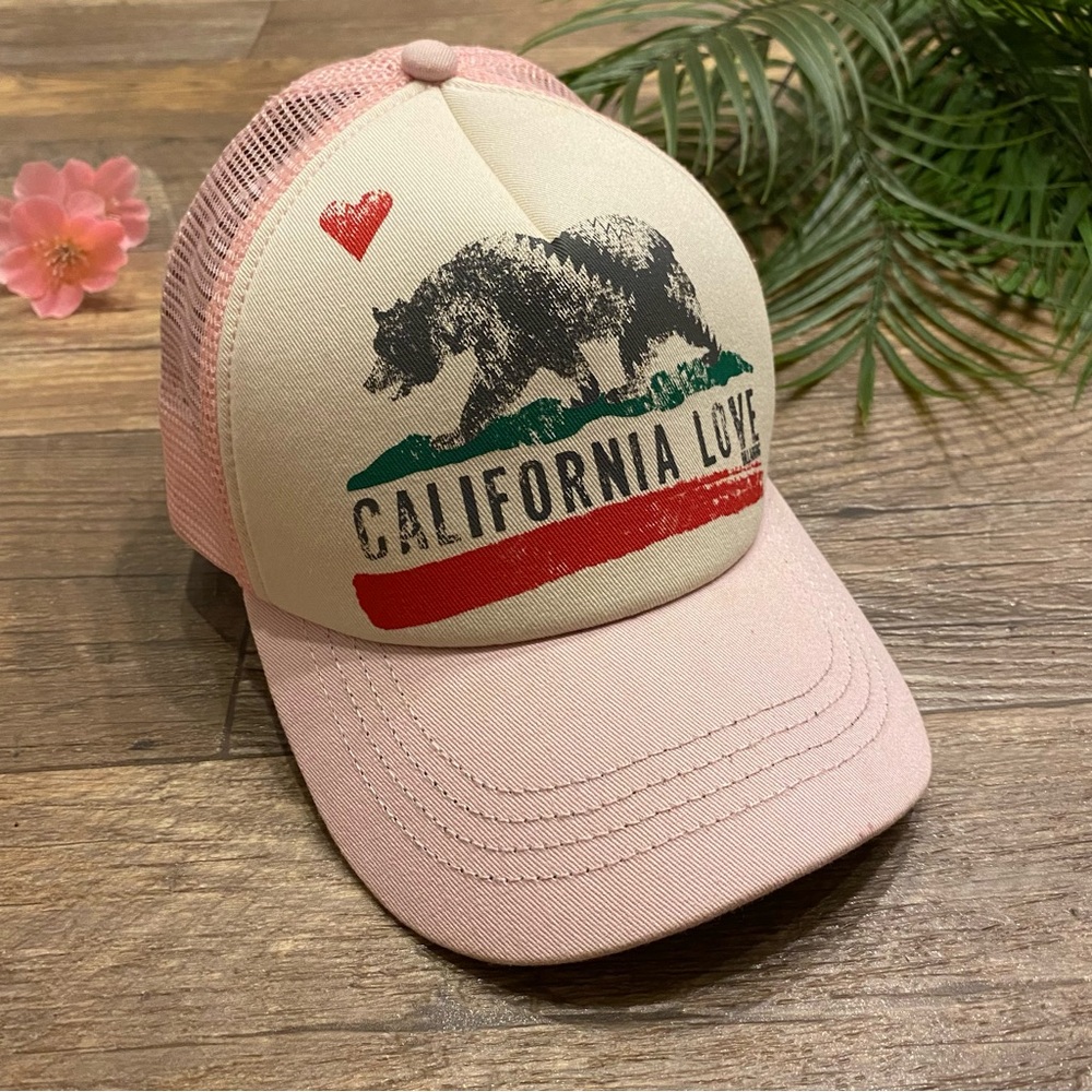 Billabong 🩷 Pink Pitstop California Love Adjustable Trucker Hat